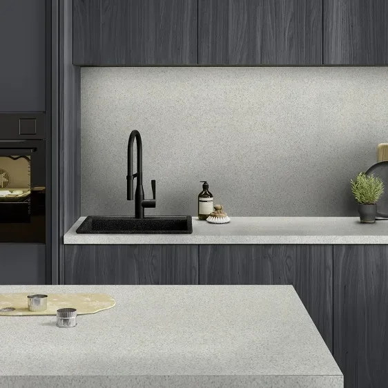 Prima light grey speckled effect laminate worktop