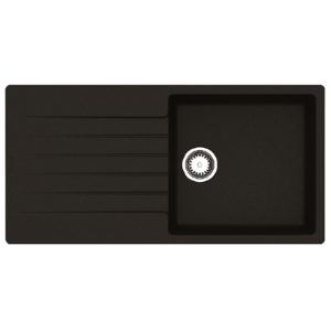 Harlem Black Silvery Granite Inset 1.0 Bowl Sink