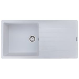 Harlem Pure White Granite Inset 1.0 Bowl Sink