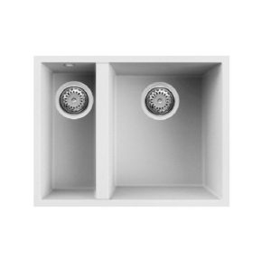 Reginox White Quadra Undermount 1.5 Bowl Sink