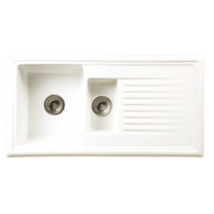 Reginox White Ceramic 1.5 Bowl Sink