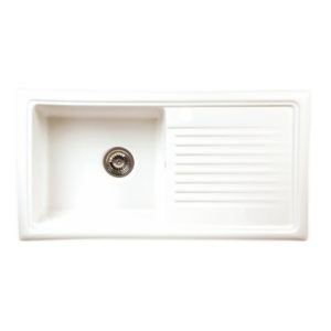 Reginox White Ceramic 1.0 Bowl Sink
