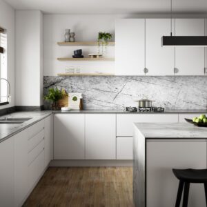 Fossil Marble Alloy Splashback
